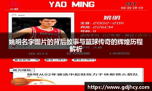 姚明名字图片的背后故事与篮球传奇的辉煌历程解析